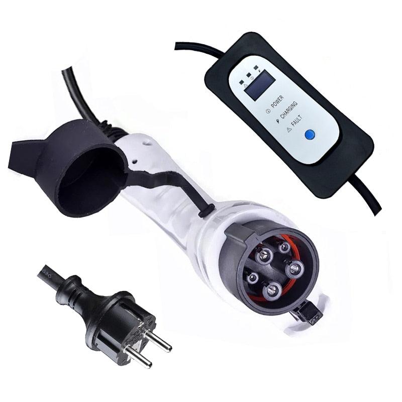 Ladekabel Typ 2 Stecker 3,6 kW 5m/10m für Elektrofahrzeuge Mennekes 6A-16A tragbar 1-Phasig - Ladeshop