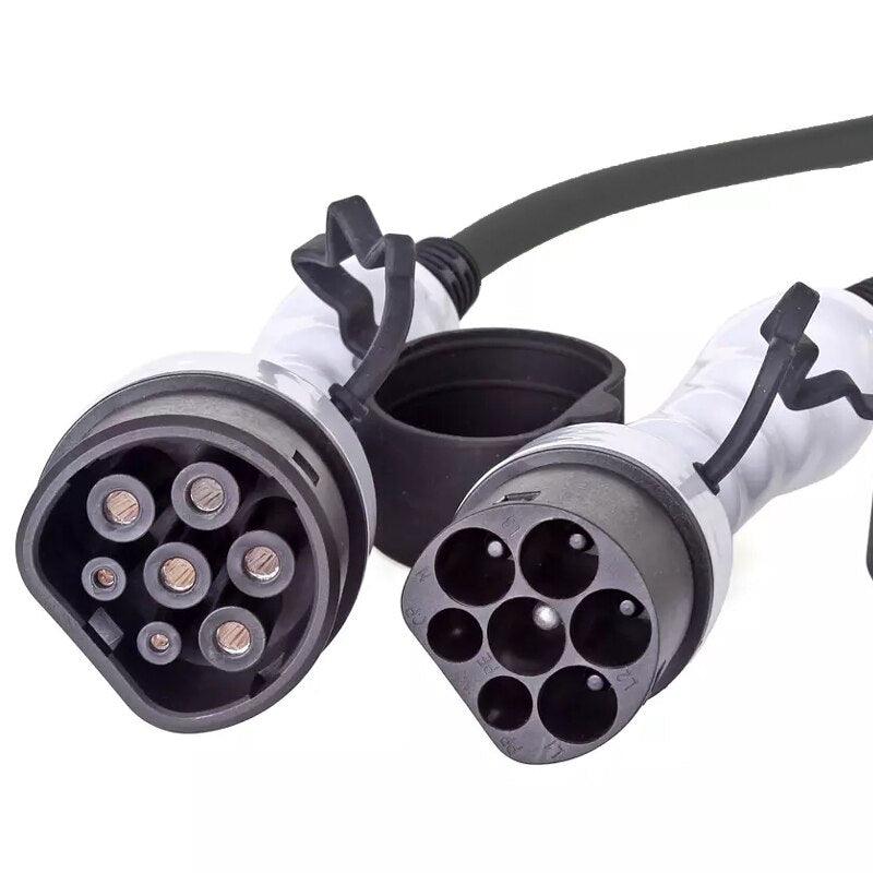 Ladekabel Spiralversion Typ 1/2 Stecker 9m/5m für Elektrofahrzeuge IP66 wasserdicht 1-Phasig/ 3-Phasig - Ladeshop