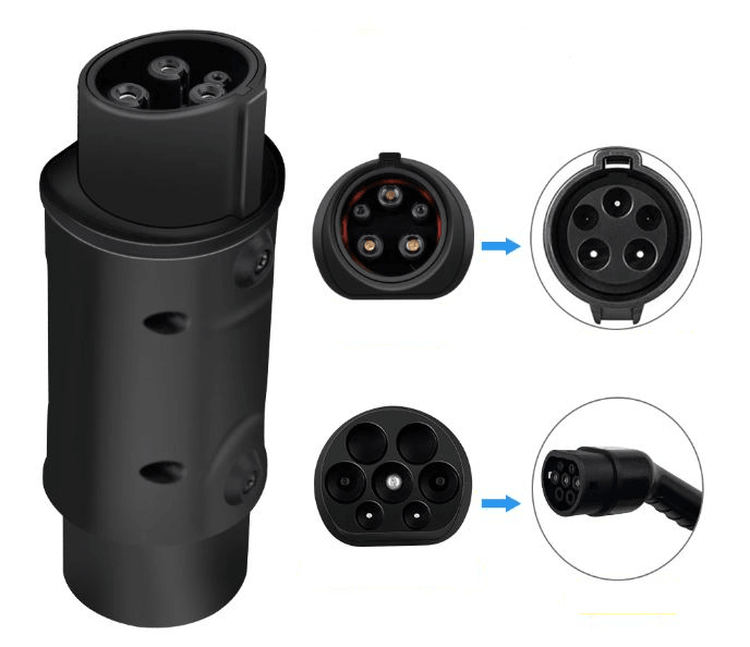 Adapter Typ 2 zu Typ 1 für Elektrofahrzeuge 6A-32A - Ladeshop