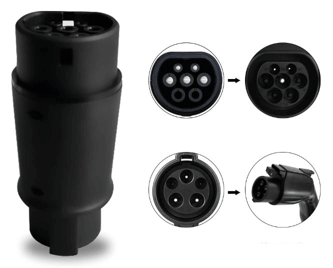 Adapter Typ 1 zu Typ 2 für Elektrofahrzeuge 6A-32A - Ladeshop