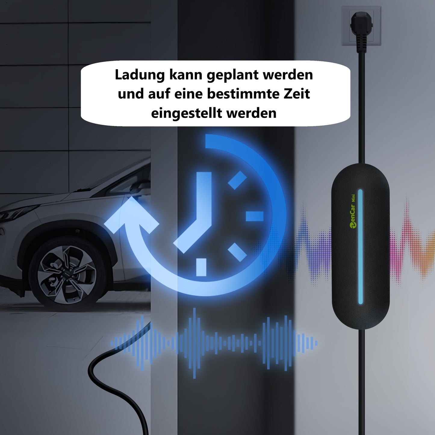 Mobile Wallbox ZenCar Mini W-Lan/Bluetooth 3,6kW 6A-16A Schuko zu Typ 2 5m