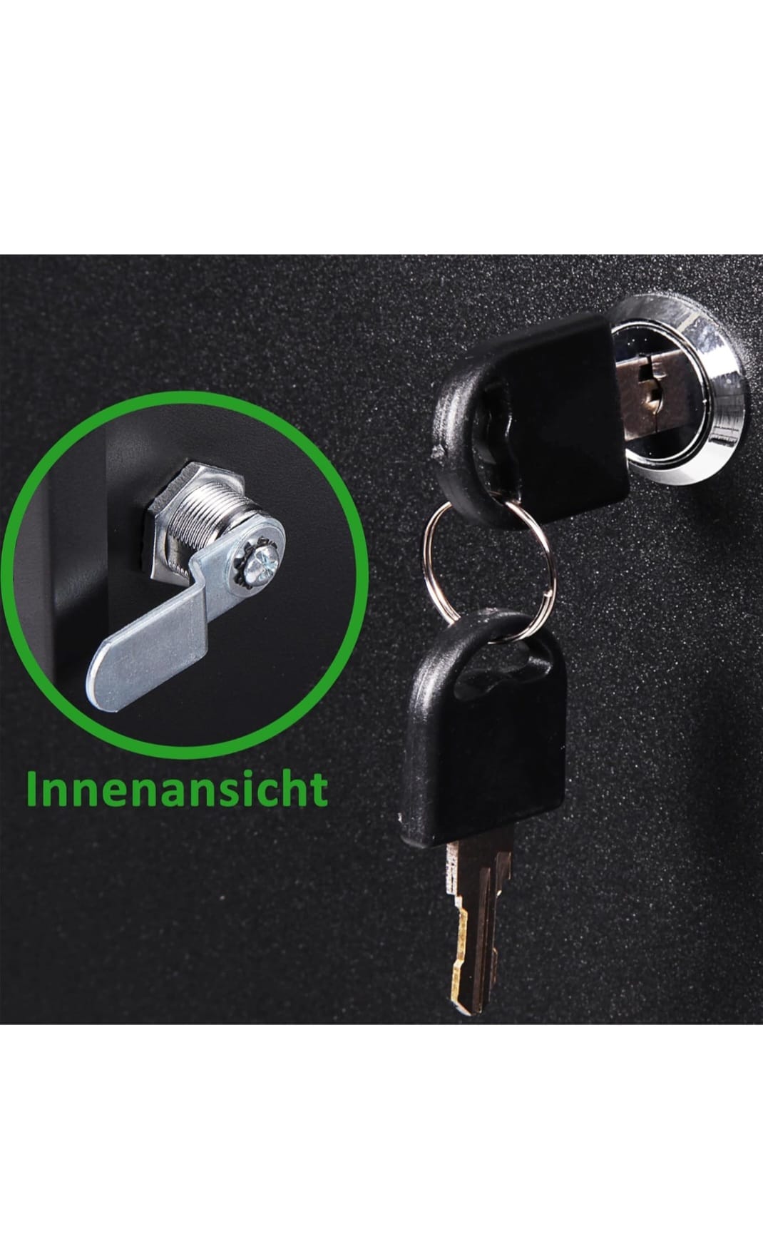 Schrank mit Schloss für mobile Wallbox und Wallbox