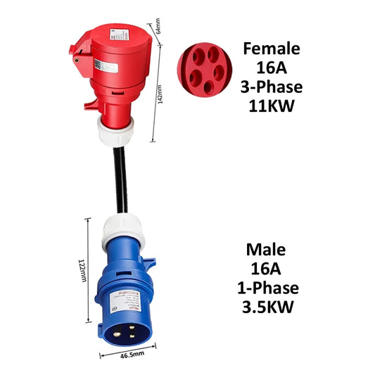 Camping Adapter 32A CEE blau - Ladeshop