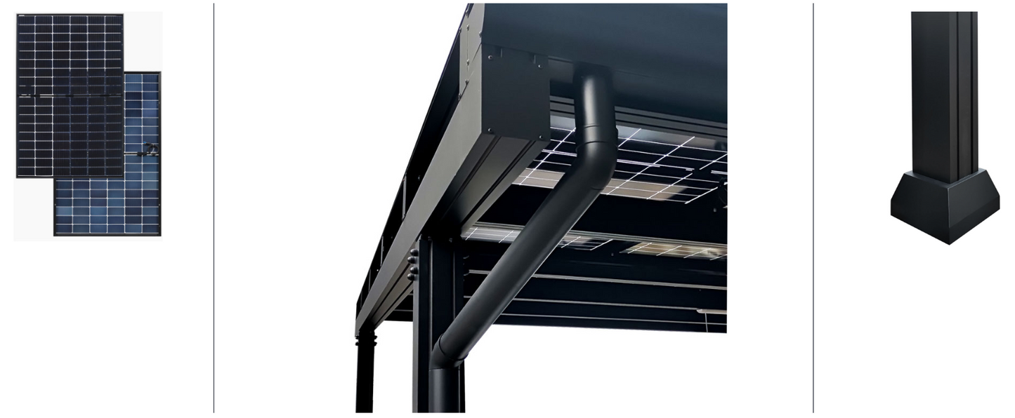 Solar Carport "Sunny" – Premium Photovoltaik Carport aus Aluminium (Single/Double/Vierer)