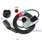 Mobile 11kW Wallbox mit Type-2-Ladekabel, CEE-Stecker, 55-mm-Anschluss, TPU-Kabel und einstellbarer Stromstärke von 6A bis 16A.
