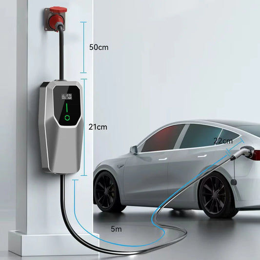 Mobile Wallbox 11kW/22kW ECO-FRIEND 16A/32A Typ 2 für E- und Hybridautos (4m/10m/15m)