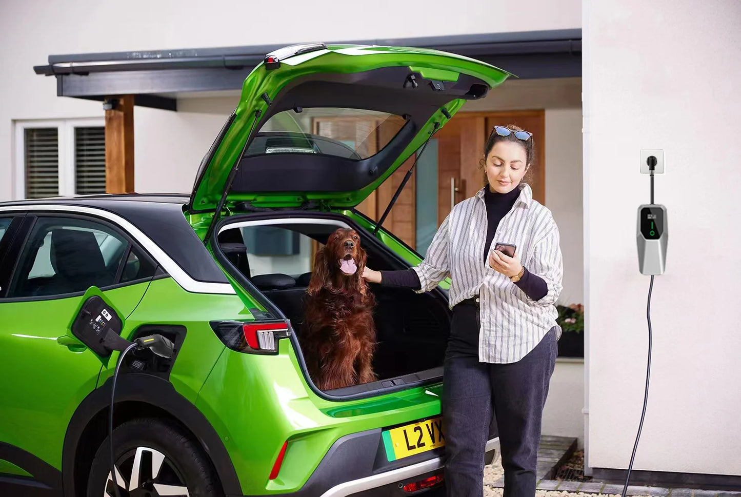 Mobile Wallbox 11kW/22kW ECO-FRIEND 16A/32A Typ 2 für E- und Hybridautos (4m/10m/15m) - Ladeshop