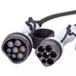 Ladekabel Spiralversion Typ 1/2 Stecker 9m/5m für Elektrofahrzeuge IP66 wasserdicht 1-Phasig/ 3-Phasig - Ladeshop