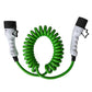 Ladekabel Spiralversion Typ 1/2 Stecker 9m/5m für Elektrofahrzeuge IP66 wasserdicht 1-Phasig/ 3-Phasig - Ladeshop